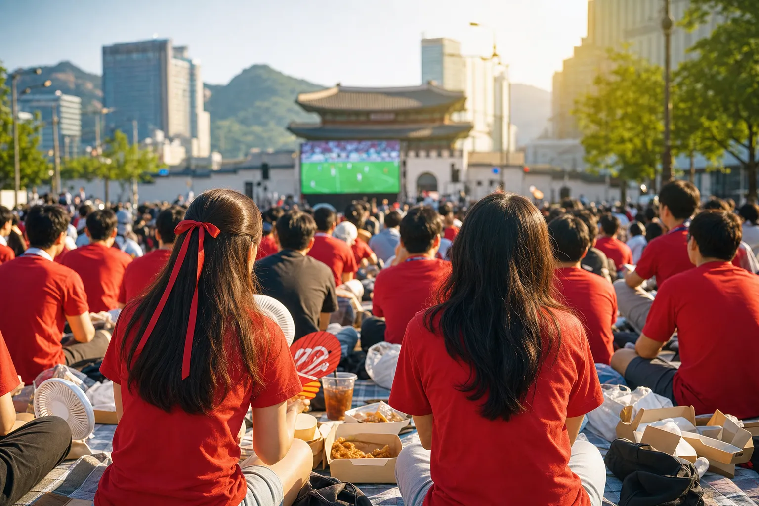 Mexico Match Brunch Cheering Guide Korea vs Mexico at Gwanghwamun Square on June 19