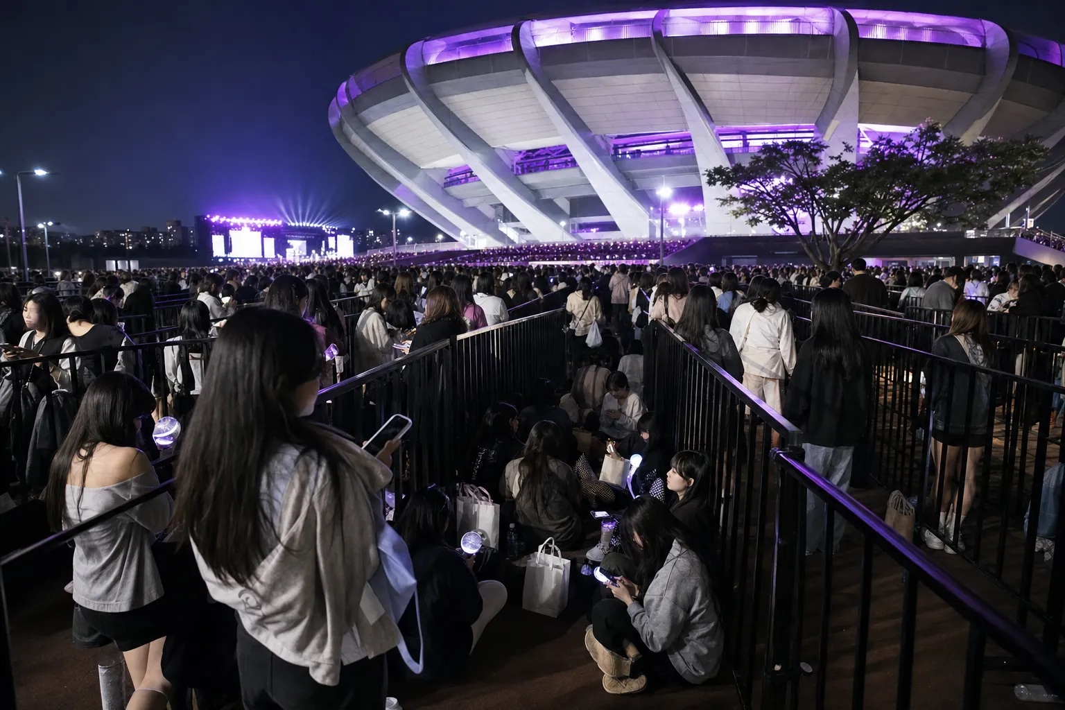 BTS Busan Concert Delayed 75 Minutes HYBE apology fan entry bottlenecks stage concept
