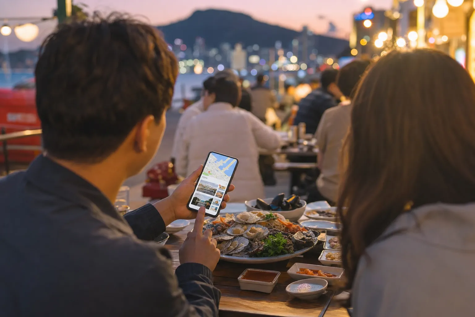 Busan restaurant coupons BE LOCAL Campaign NAVER Map benefits concept