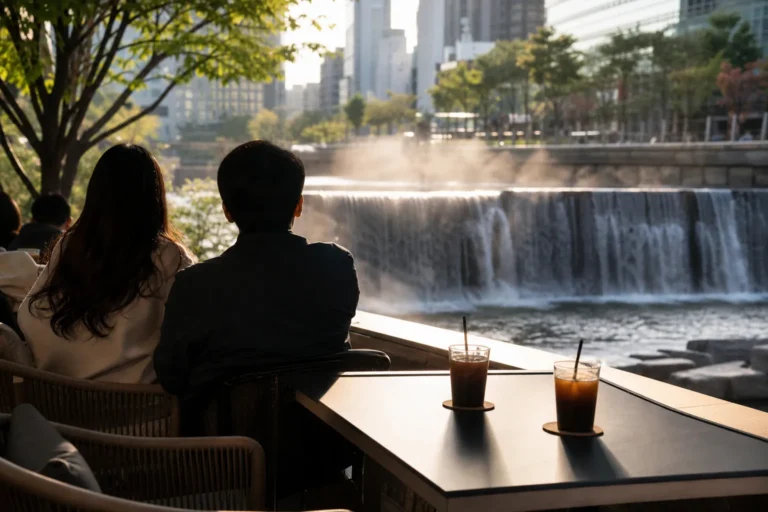 Cafe Pokpo Seoul Seodaemun waterfall-view cafe trend