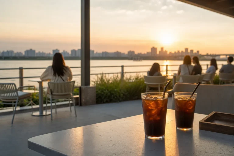 Mangwon Han River Cafes Newcase at Mangwon Pier Seoul cafe guide