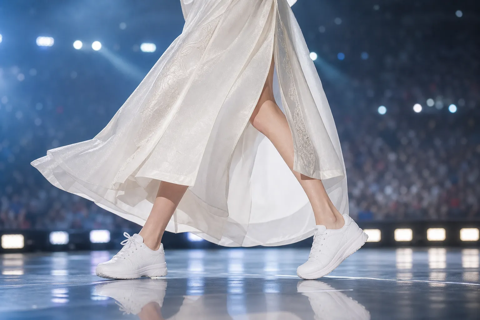 EJAE’s White Sneakers at the World Cup Opening Ceremony stage concept