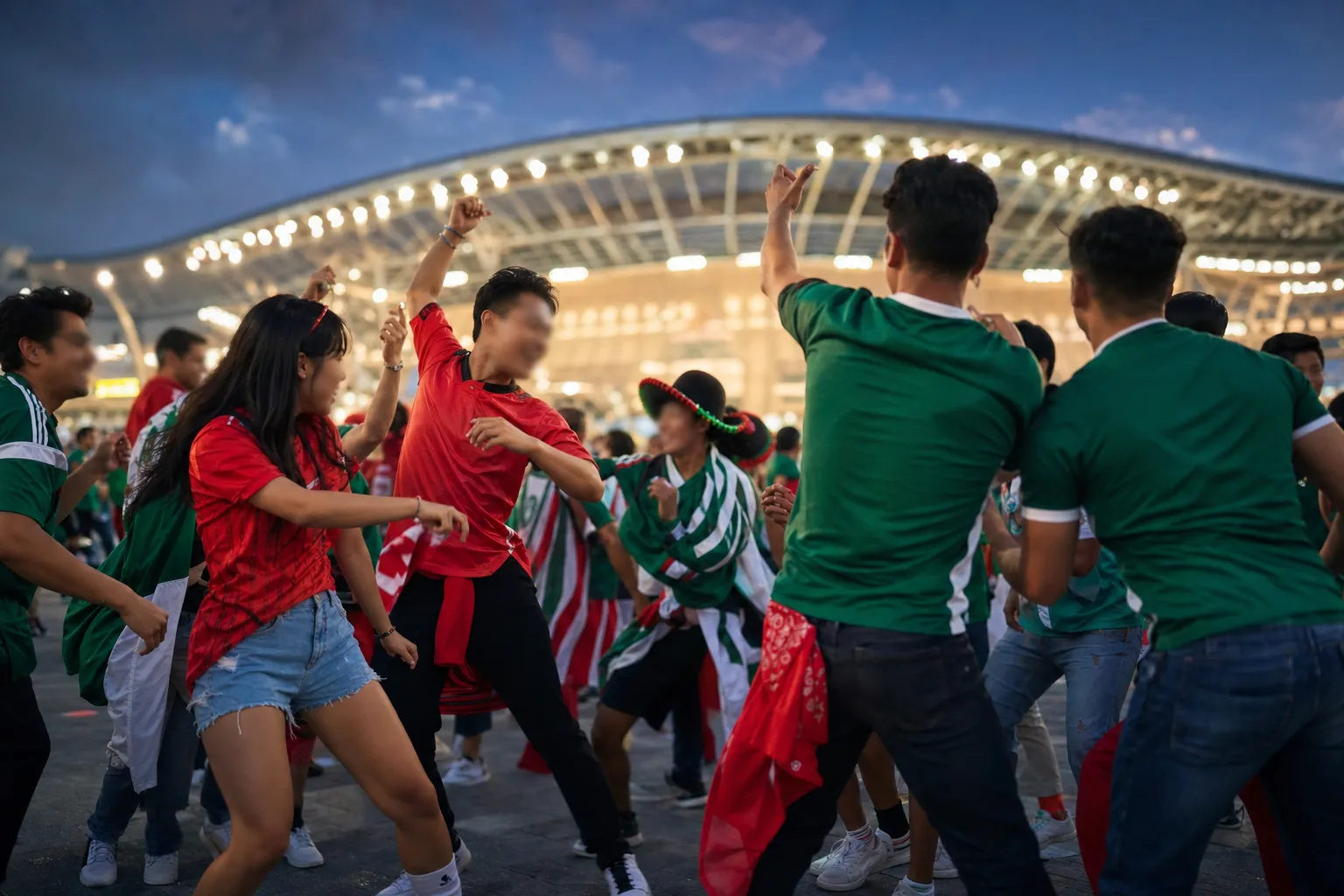 Korea-Mexico Flash Mob Planned Around Gangnam Style at World Cup Match stage concept