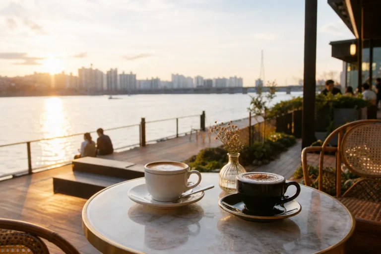 Mangwon Han River View Cafe Guide Newcase at Mangwon Pier