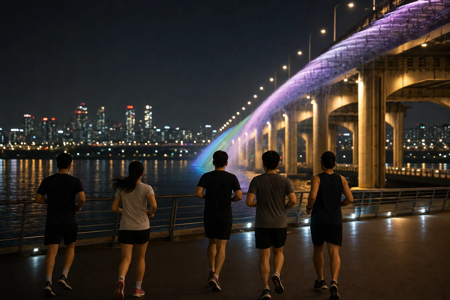 Banpo Night Running Guide 7979 Seoul Running Crew routes from Banpo Hangang Park