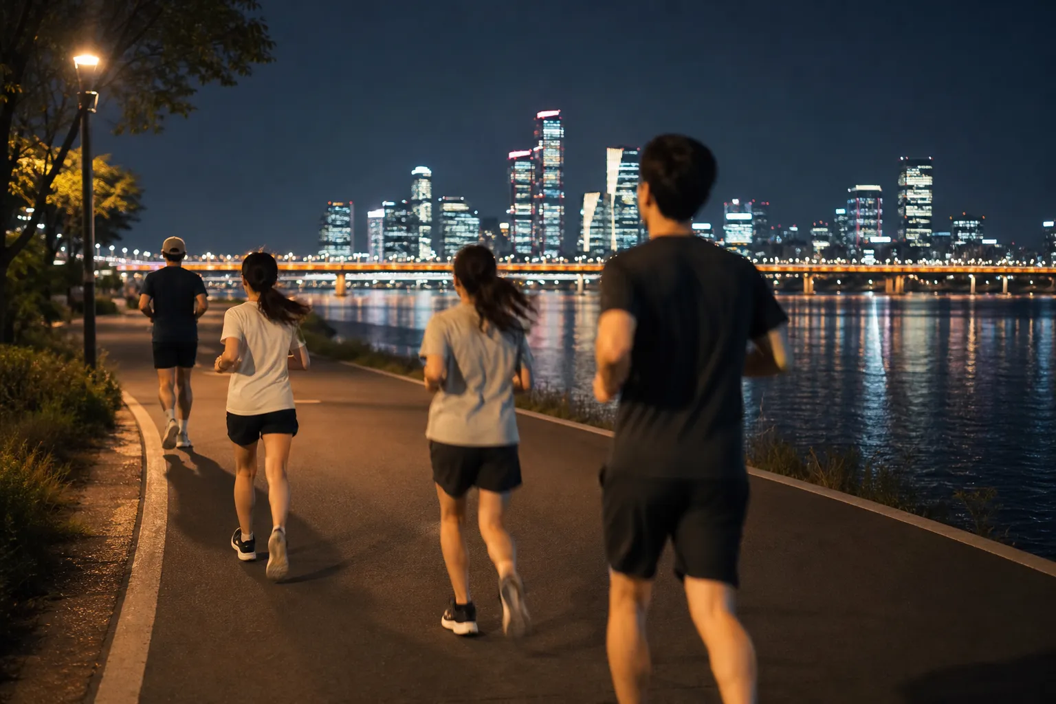 Han River Running Guide 7979 Seoul Running Crew night route