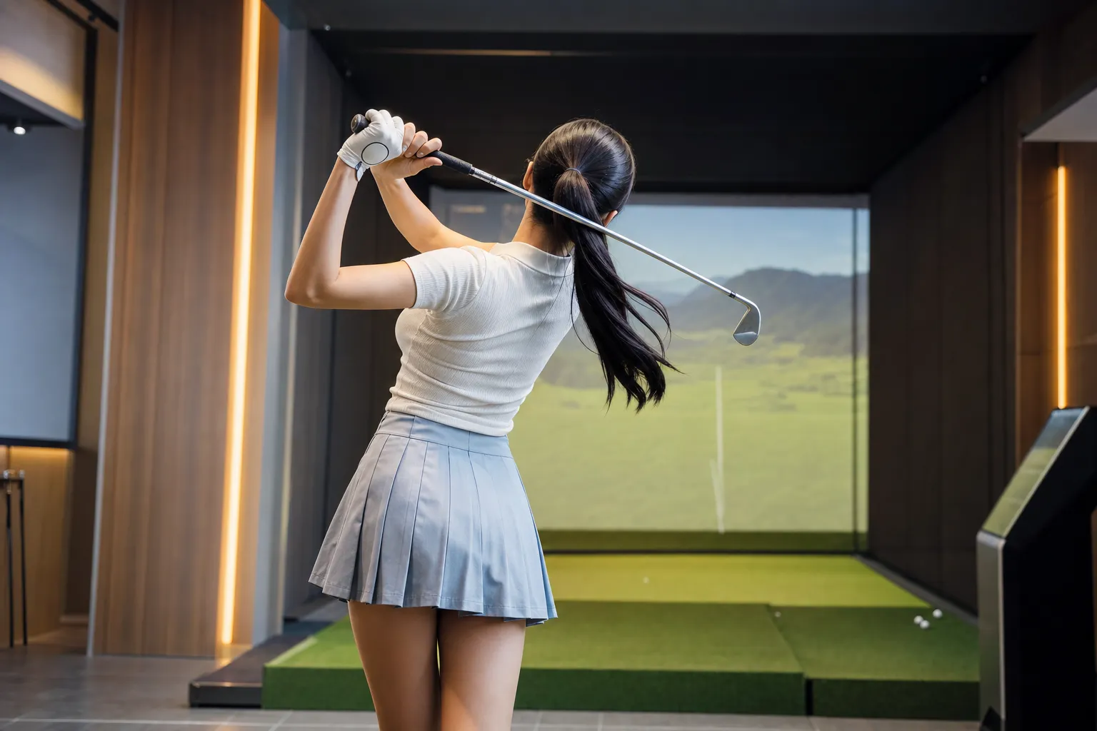 Jennie Golf Lesson Video Shows BLACKPINK Member Practicing Indoors and on the Course concept