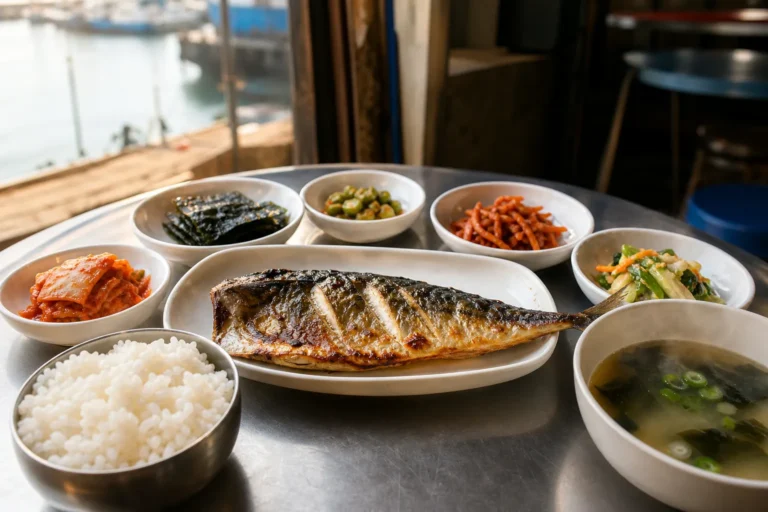 Masan Sikdang 5000 won fish baekban near Yeonan Wharf