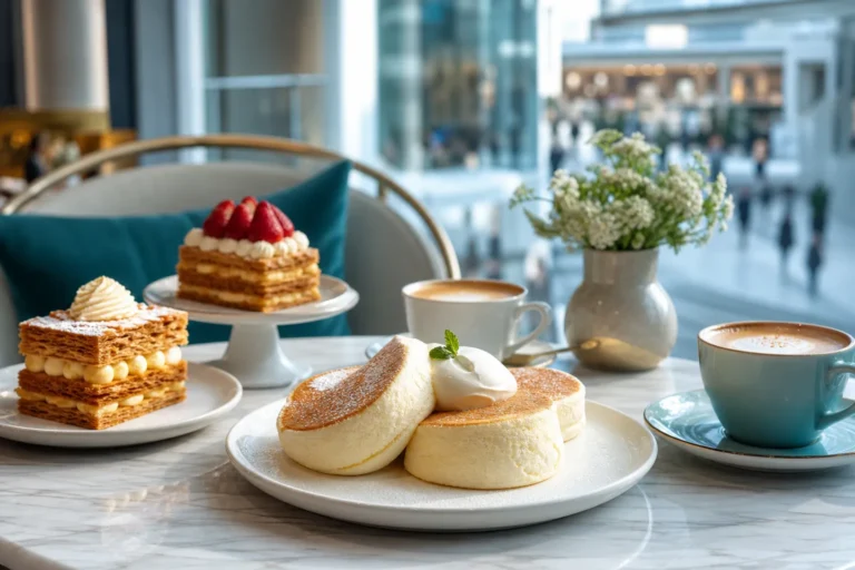 Hyundai Department Store Apgujeong Desserts Teal White premium cafe concept