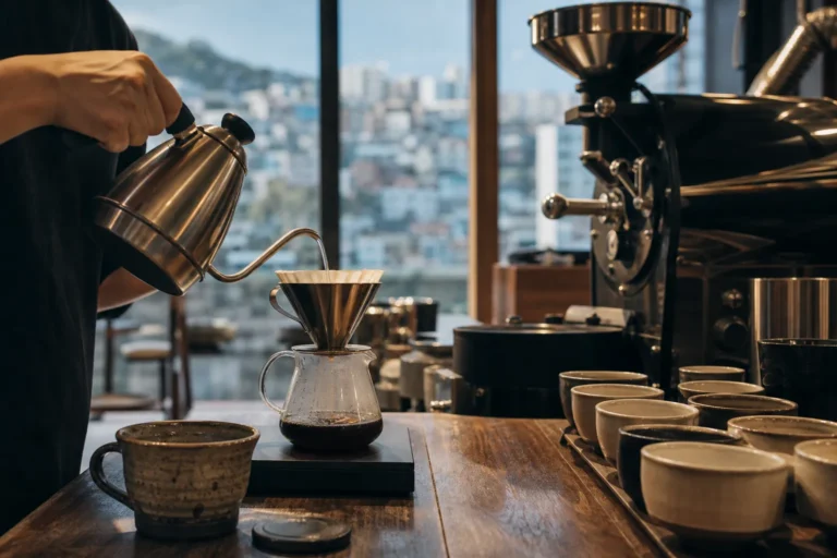 Jeonpo roastery cafes Busan coffee district trend