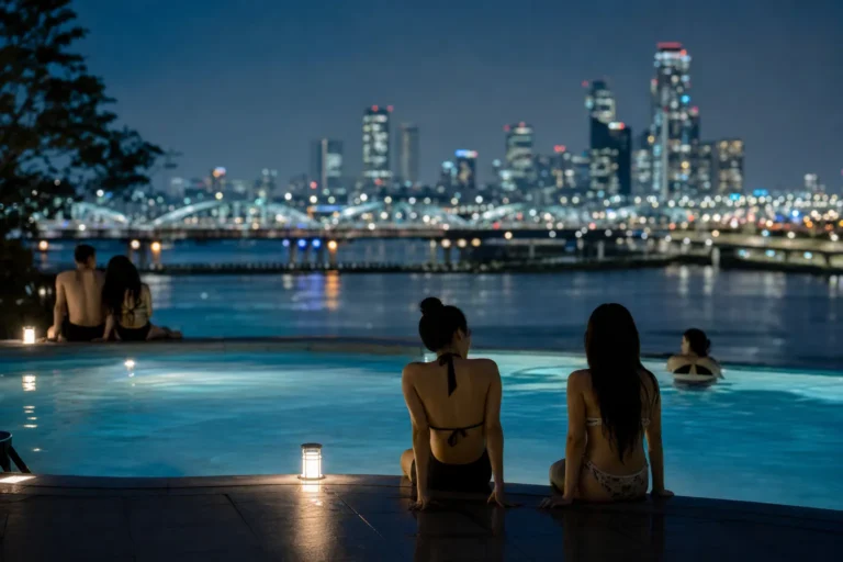 Hangang Swimming Pool Night Opening 2026 evening hours Seoul