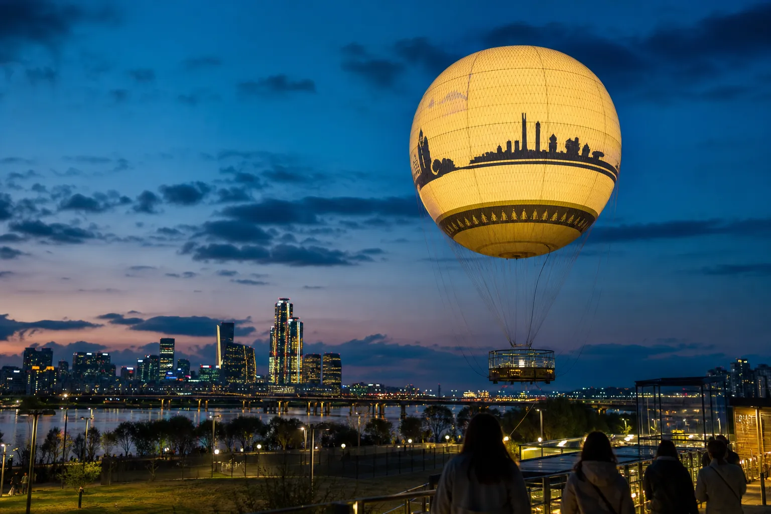 SeoulDal Night Flight Guide evening views in Yeouido Park Seoul