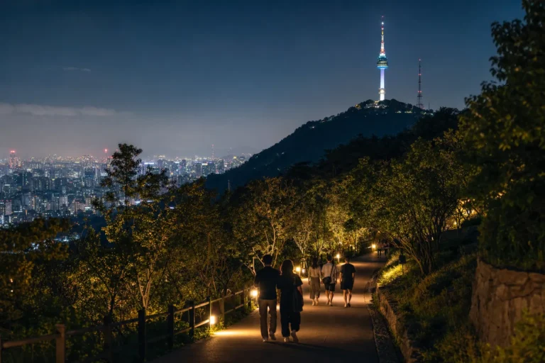 Namsan 6km Night Walk Guide N Seoul Tower Seoul route concept