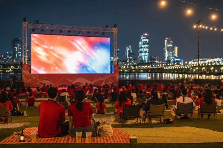 Ttukseom Hangang World Cup Cheering Guide Hangang PlePle Popup stage concept