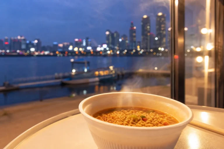Yeouinaru Hangang Ramen Guide at Yeouido Hangang Bus Dock