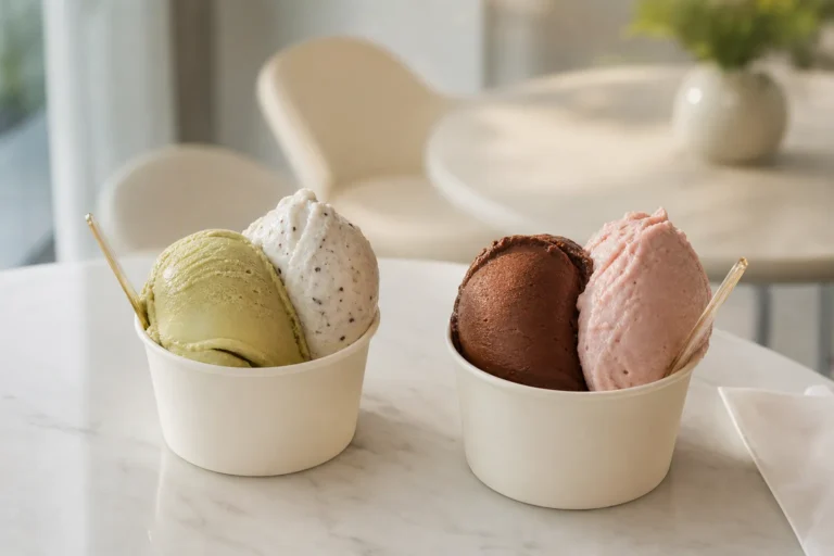 Kurarie Gelato at Kurarie Apgujeong four flavors Seoul dessert trend