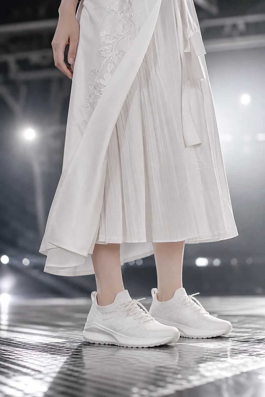 EJAE 흰색 스니커즈 World Cup opening ceremony look