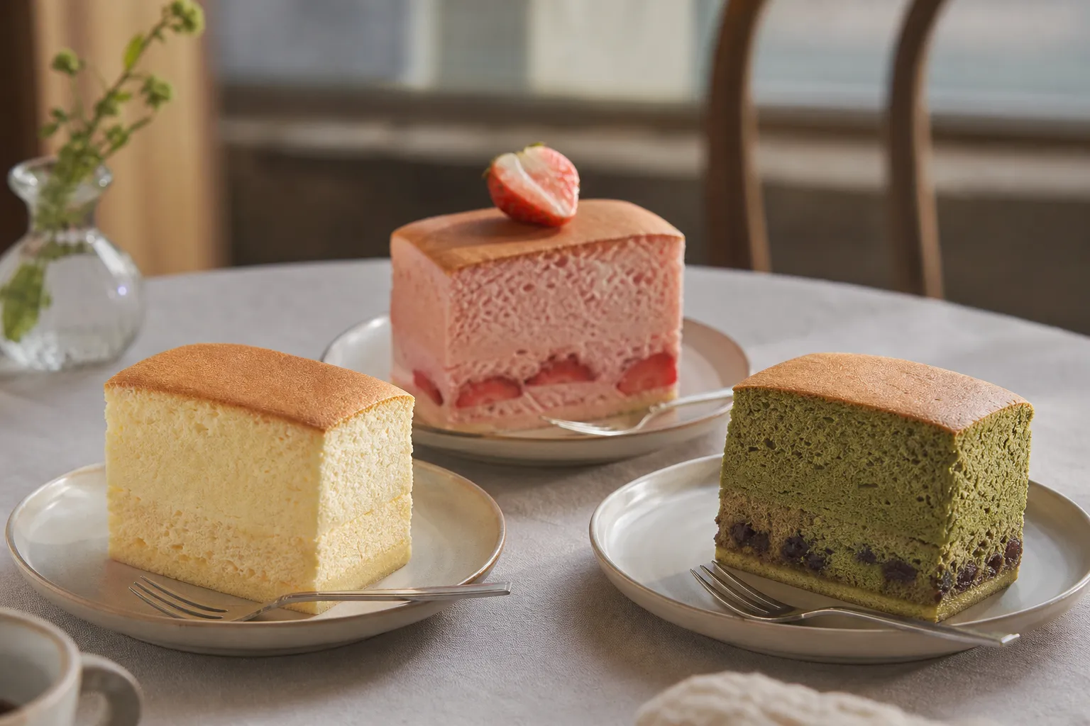 Cheongsudang Bakery Souffle Castella: A Guide to the Signature Ikseon-dong Dessert 2 Cheongsudang Bakery souffle castella lineup strawberry mugwort original