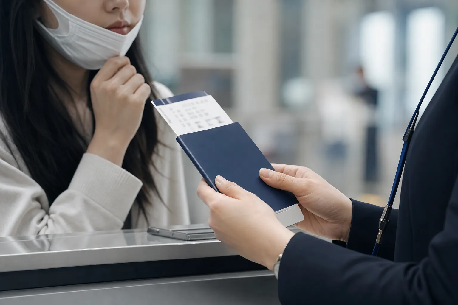 Jang Wonyoung Airport Mask Check Puts Focus on Clearer Identity Verification Guidance 2 장원영 공항 마스크 확인 Gimpo International Airport guidance concept