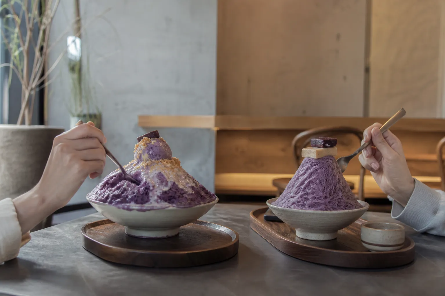 Seongsu ube bingsu Seoul dessert cafe trend