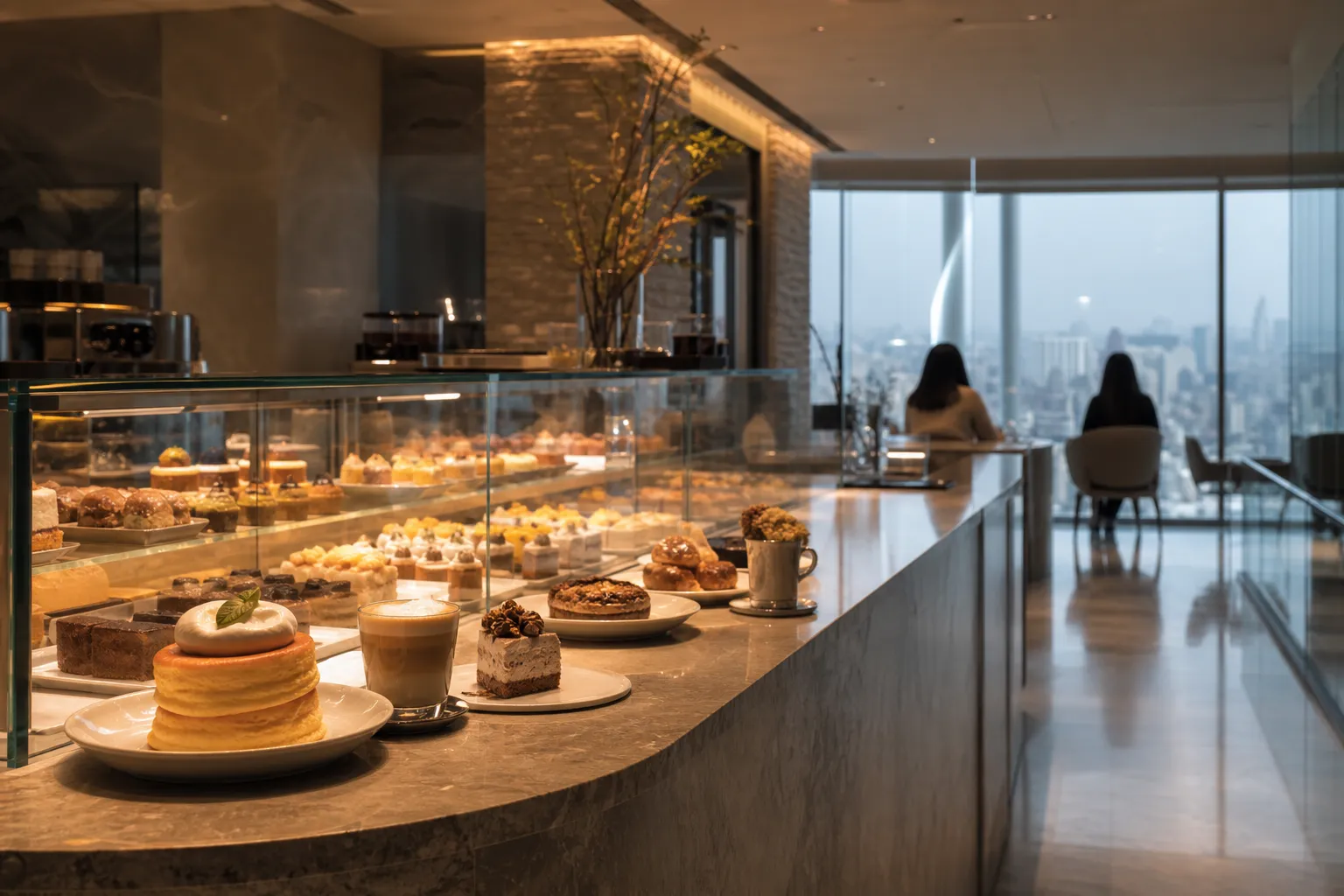Hyundai Department Store Apgujeong dessert cafe 4th floor Teal White concept