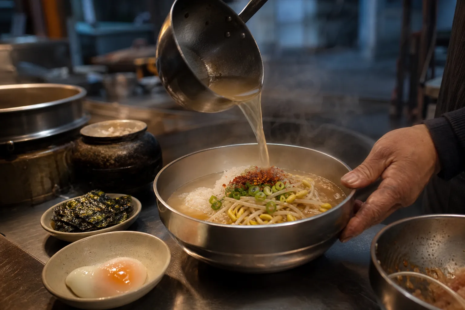 Nambu Market Kongnamul Gukbap: Jeonju’s Comforting Market-Born Bowl 2 Nambu Market kongnamul gukbap Jeonju dawn market culture