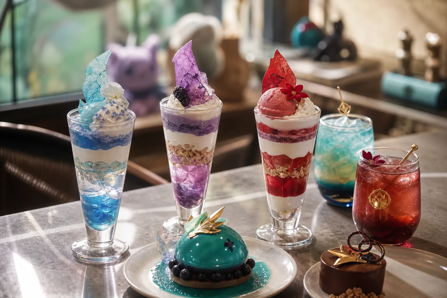Hongdae hololive English Advent collaboration cafe dessert menu concept