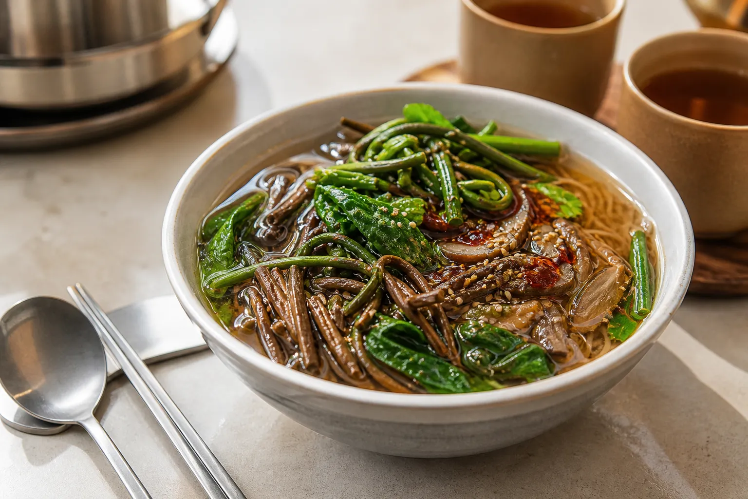 Gosari Express Second Branch vegan morning noodles cha chaan teng concept
