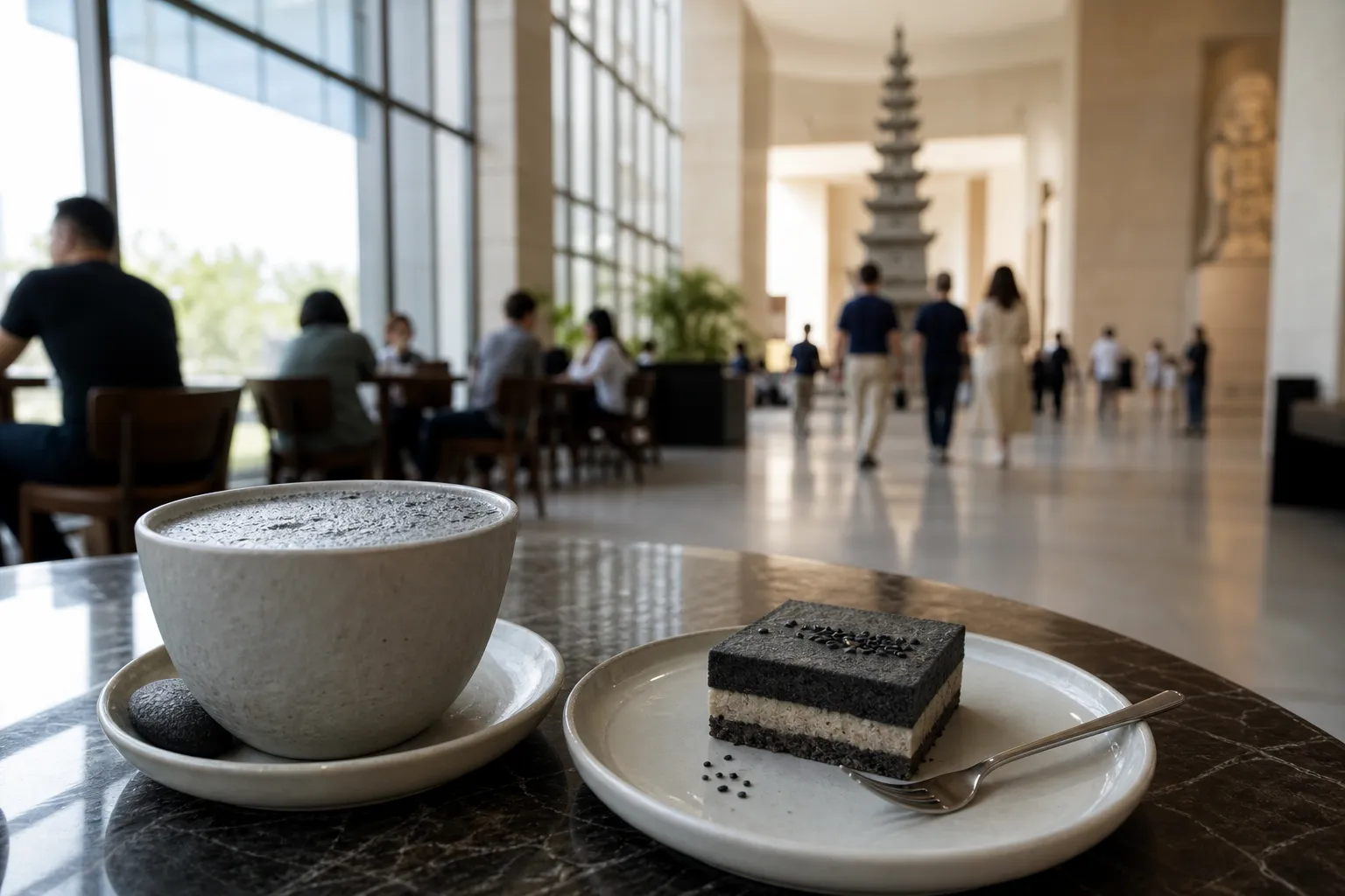 National Museum of Korea black sesame latte foreign visitor favorite