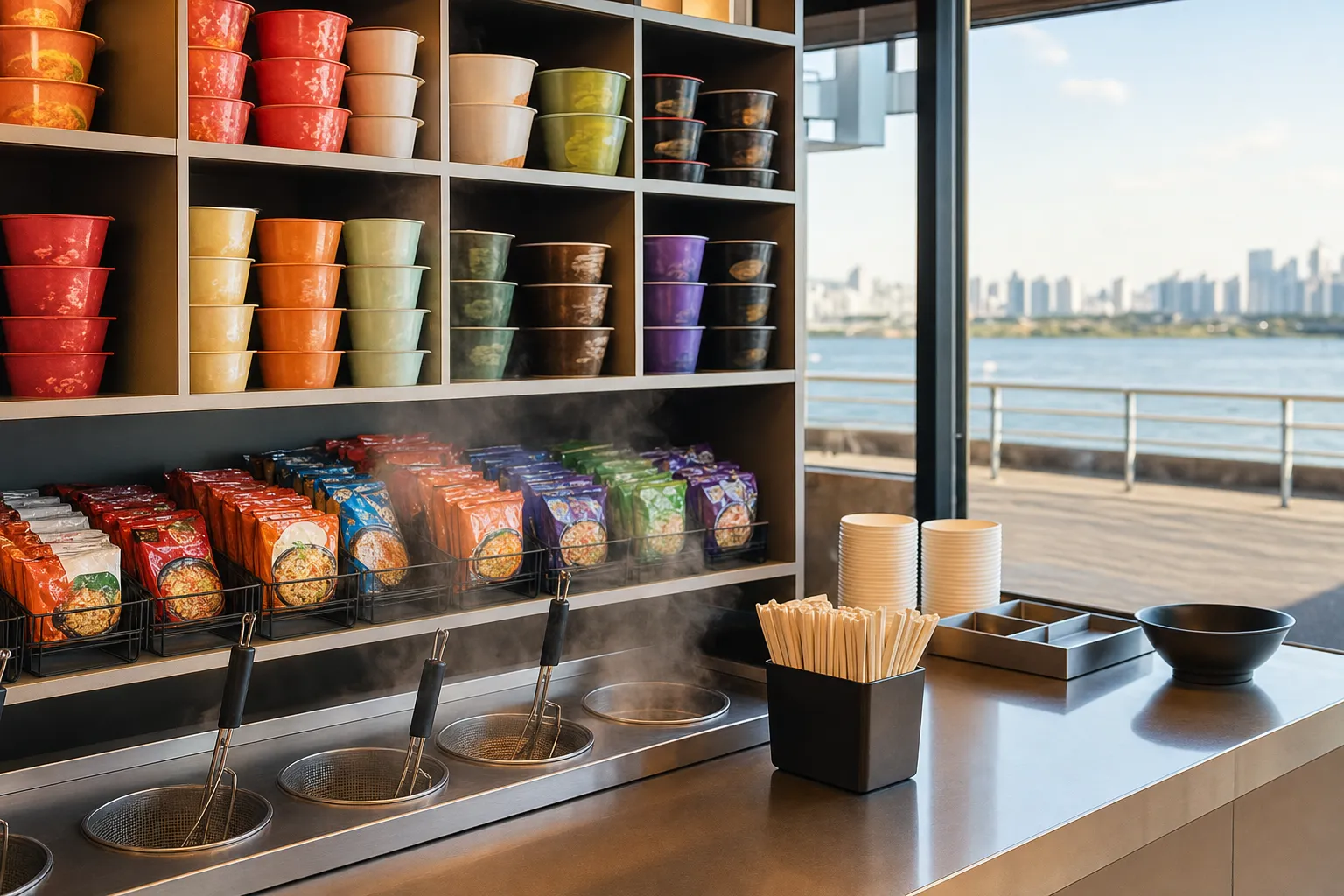 CU Ramen Library Han River Bus pier ramen brand zone guide