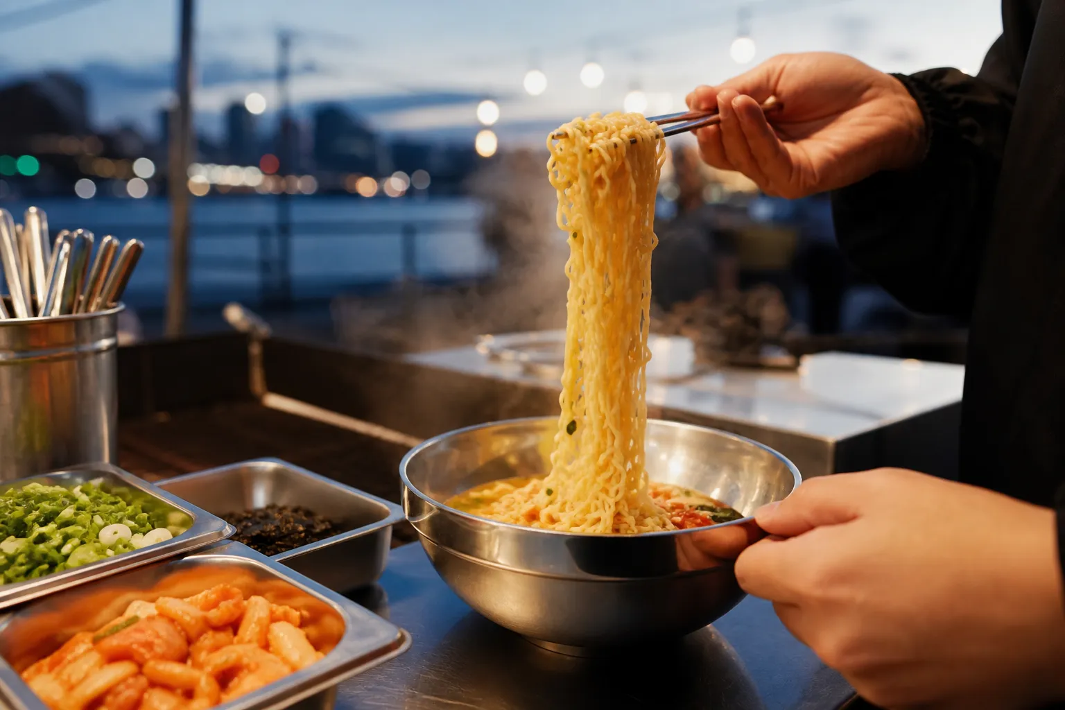 한강 라면 체험존 DIY ramen format Seoul trend