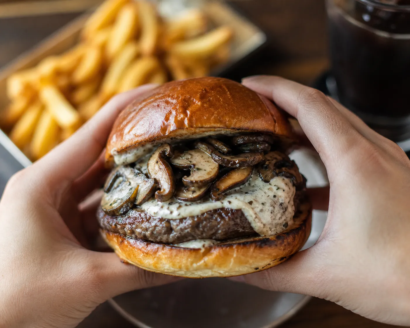 Lazyoff Truffle Mushroom Burger Mangwon-dong Seoul guide