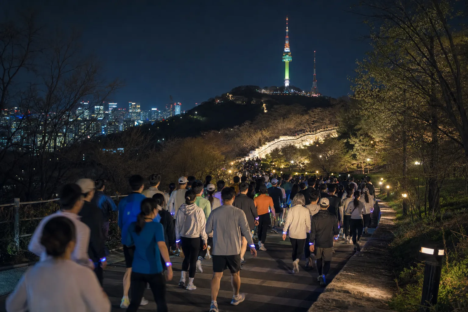 N Seoul Tower Global Night Walk 2026 sold out 6K route concept
