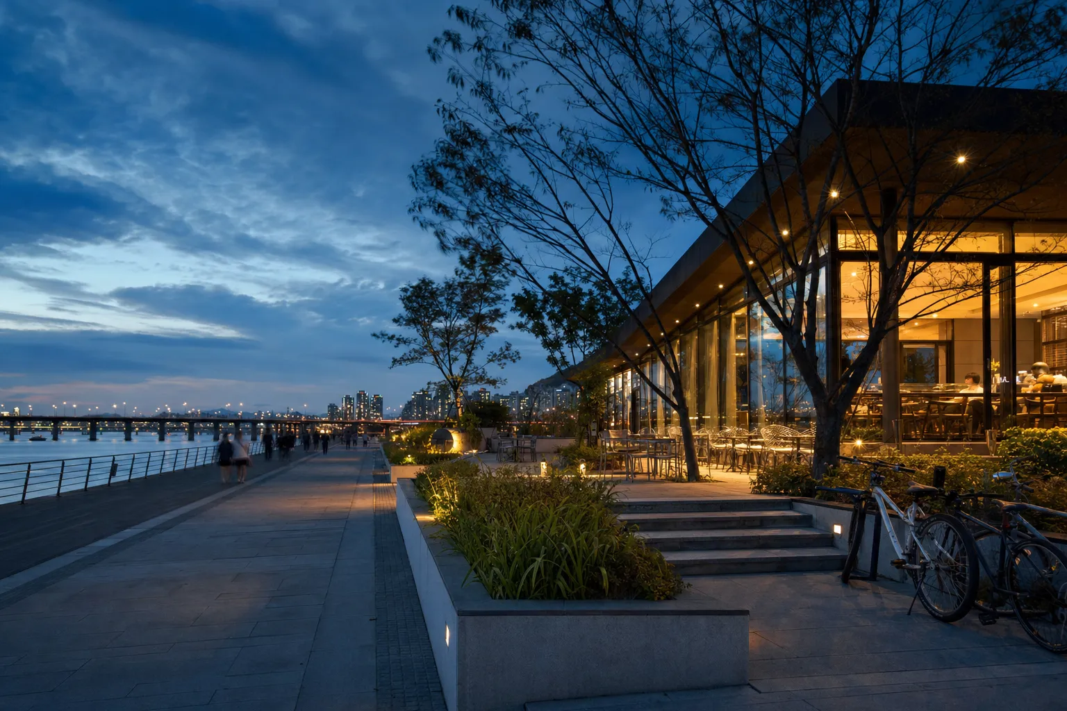 Mangwon Han River View Cafe Guide: Newcase at Mangwon Pier 3 Mangwon Pier Han River Bus cafe guide Seoul