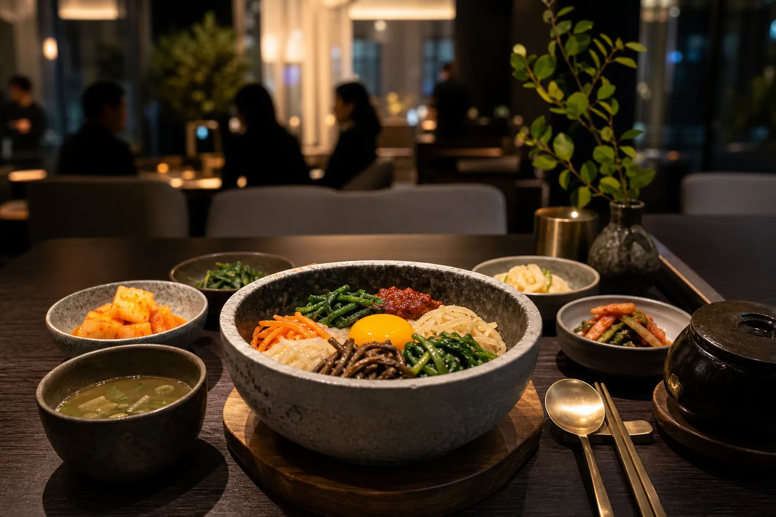 Muwol Table Gangnam hansik restaurant dallae bibimbap