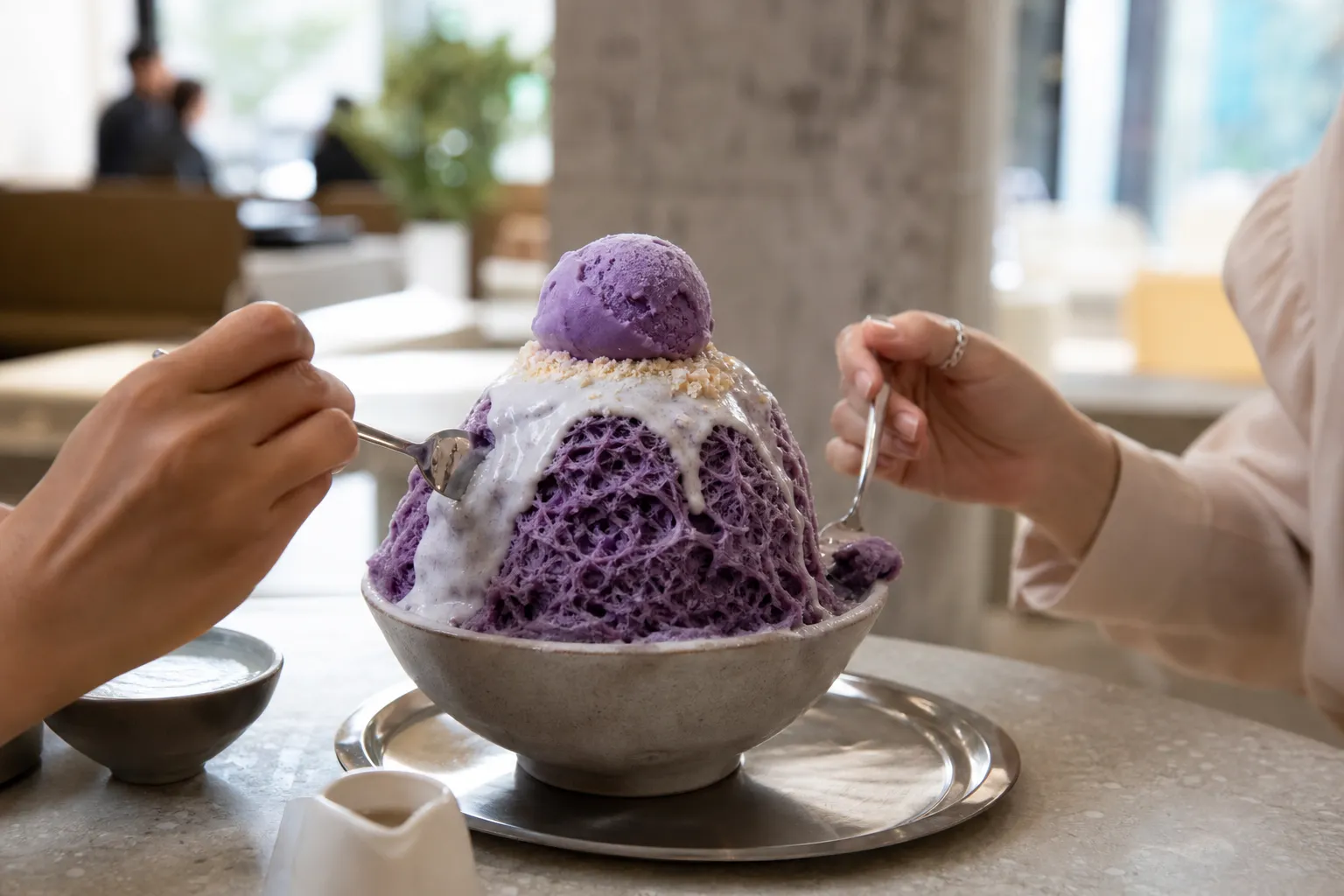 Seongsu Ube Bingsu Filipino purple dessert trend in Korea