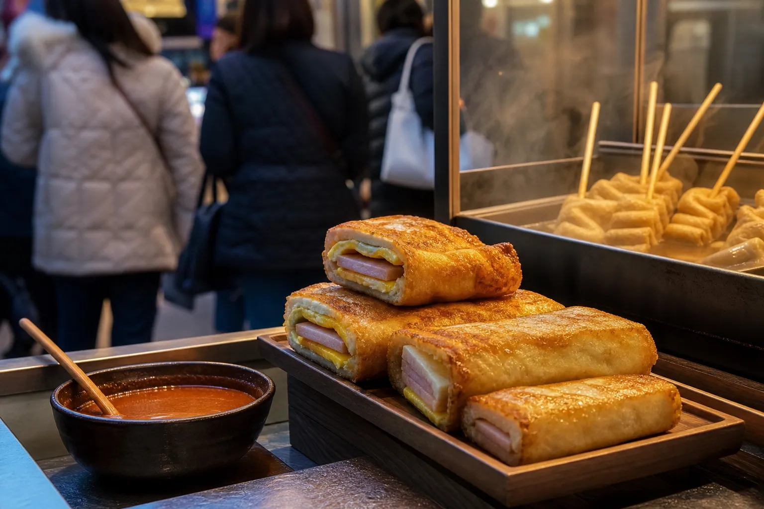 Bokdaenginae Eomuk Bupyeong Market eomuk toast snack guide