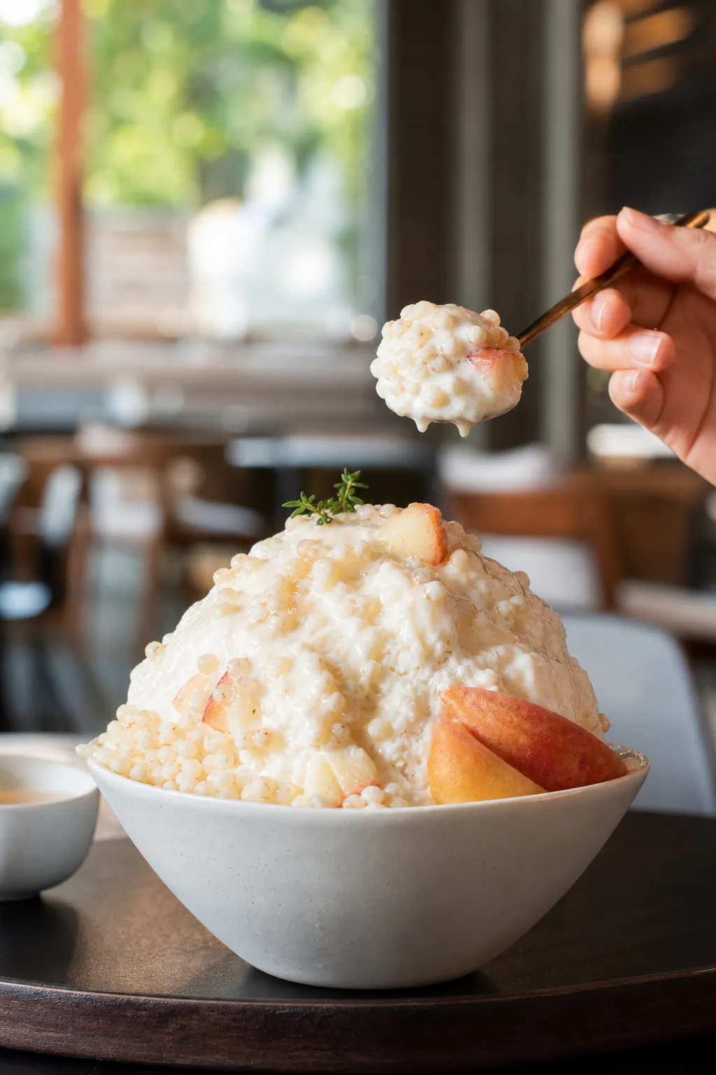 Gute Leute Makgeolli Bingsu Turns 1000억 Prebio Makgeolli Into a Summer Dessert food concept