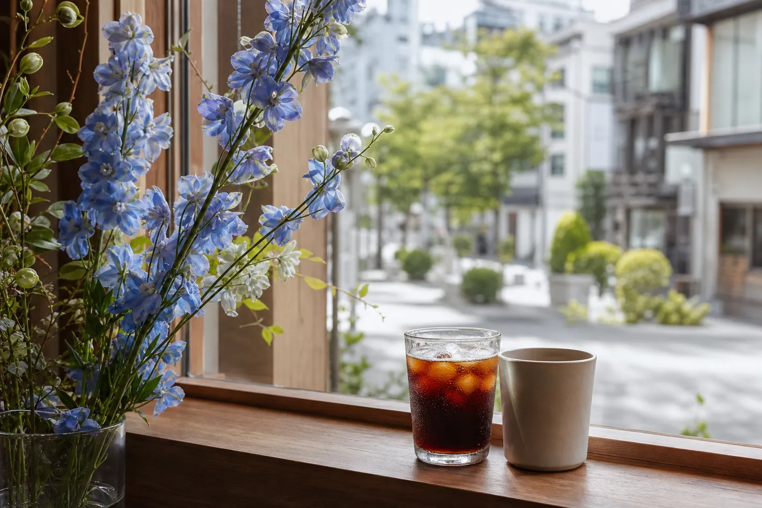 Cafe Colline Delphinium Seoul Mapo Hongdae cafe trend