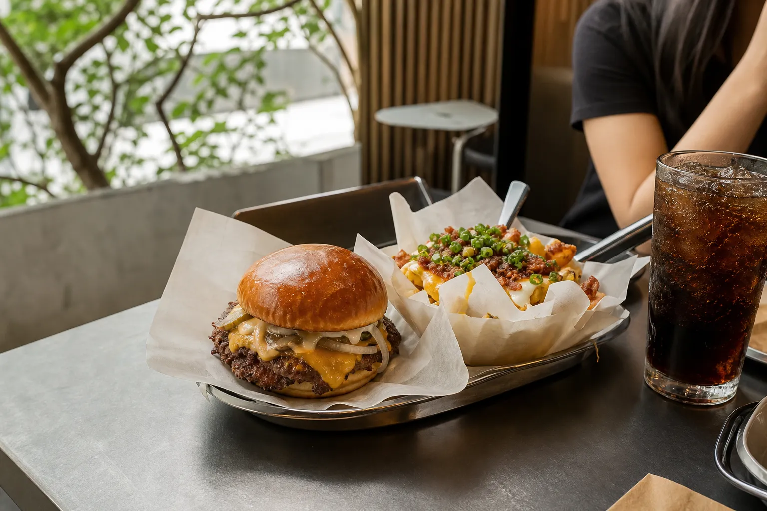 Melts BURGER Seoul Forest loaded fries and Hanwoo 수제버거 in Seongsu