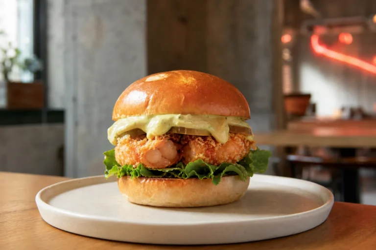 Zesty Saloon Seongsu Wasabi Shrimp Burger Seoul burger standout