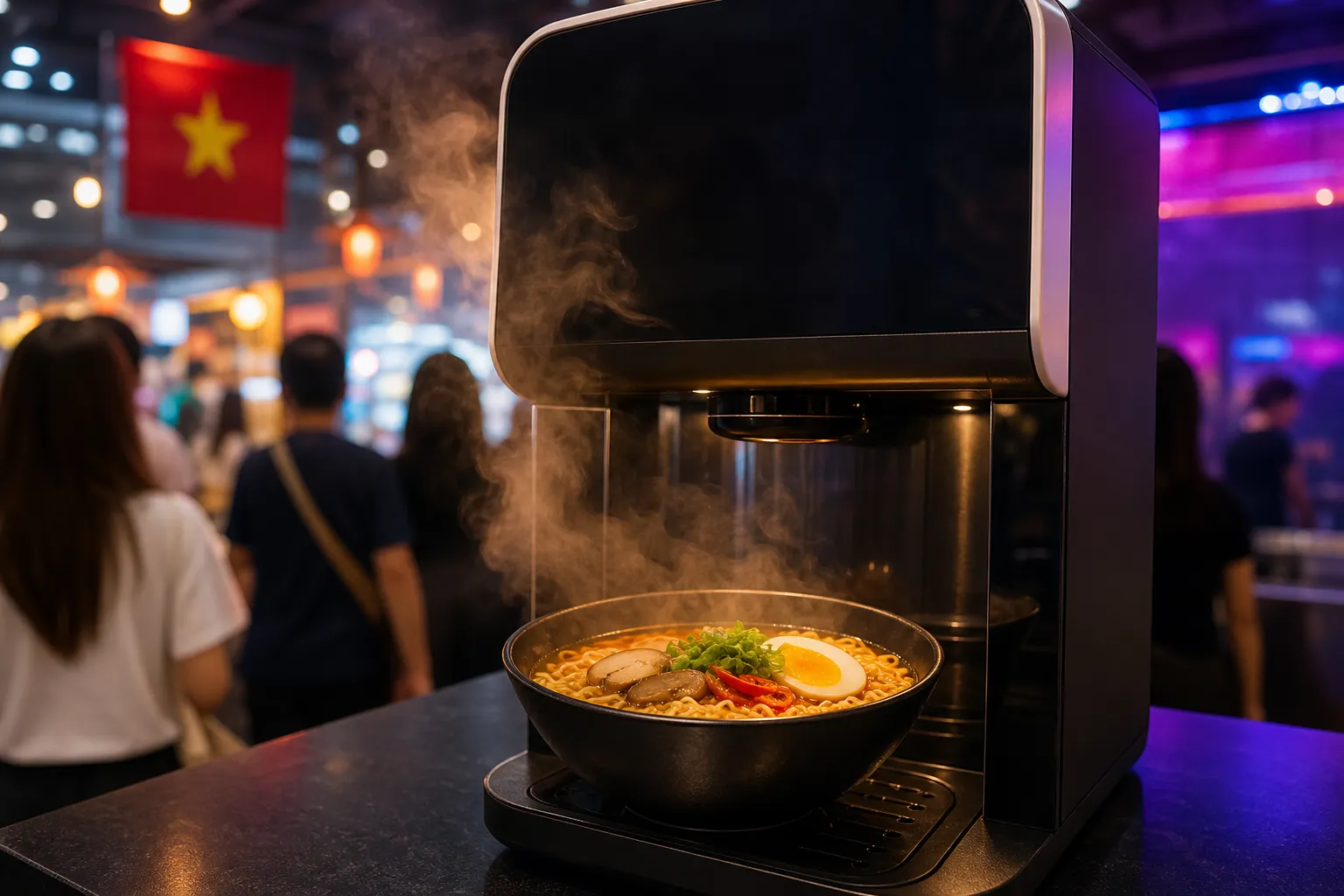 Hanoi Hangang Ramen Guide 2026 K-Food Fair Hangang Ramen Machine concept