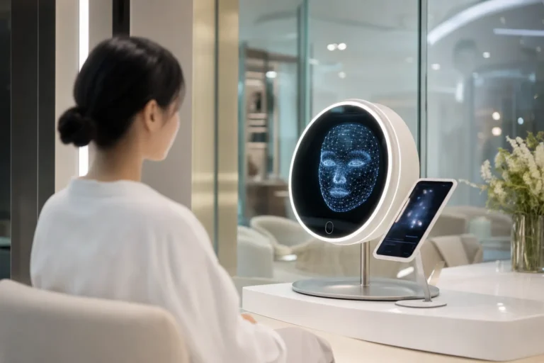 AI Skin Diagnosis at KBF Beauty House Seoul K-beauty tourism concept