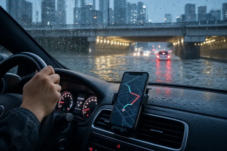 Naver Map flood detours Seoul monsoon underpass navigation