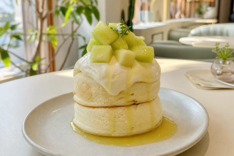 Yeonnam summer souffle pancakes melon menu Seoul dessert cafe