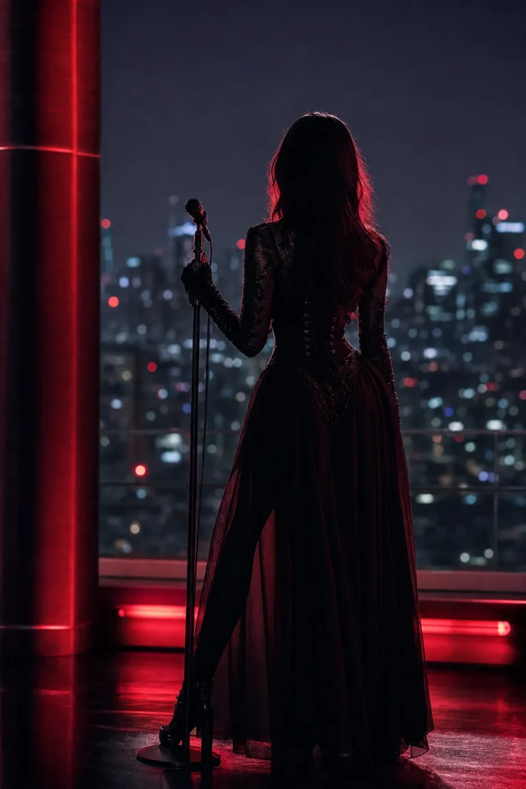 Jennie Dracula No. 8 Billboard Hot 100 stage concept