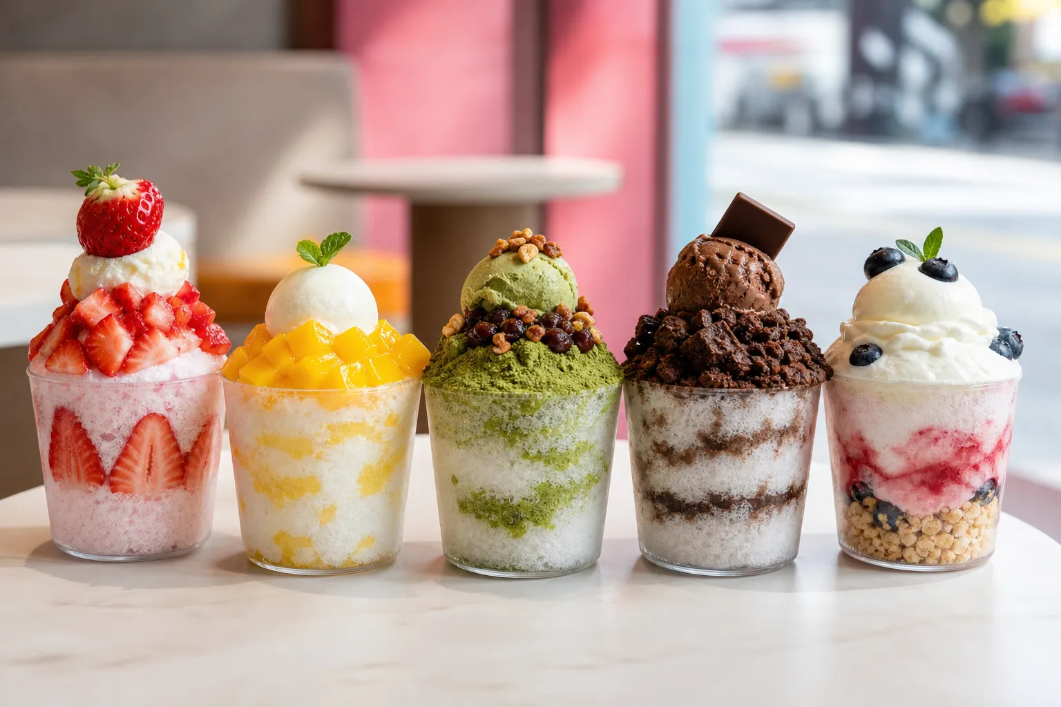 Yoajung Hongdae cup bingsu five small-format flavors