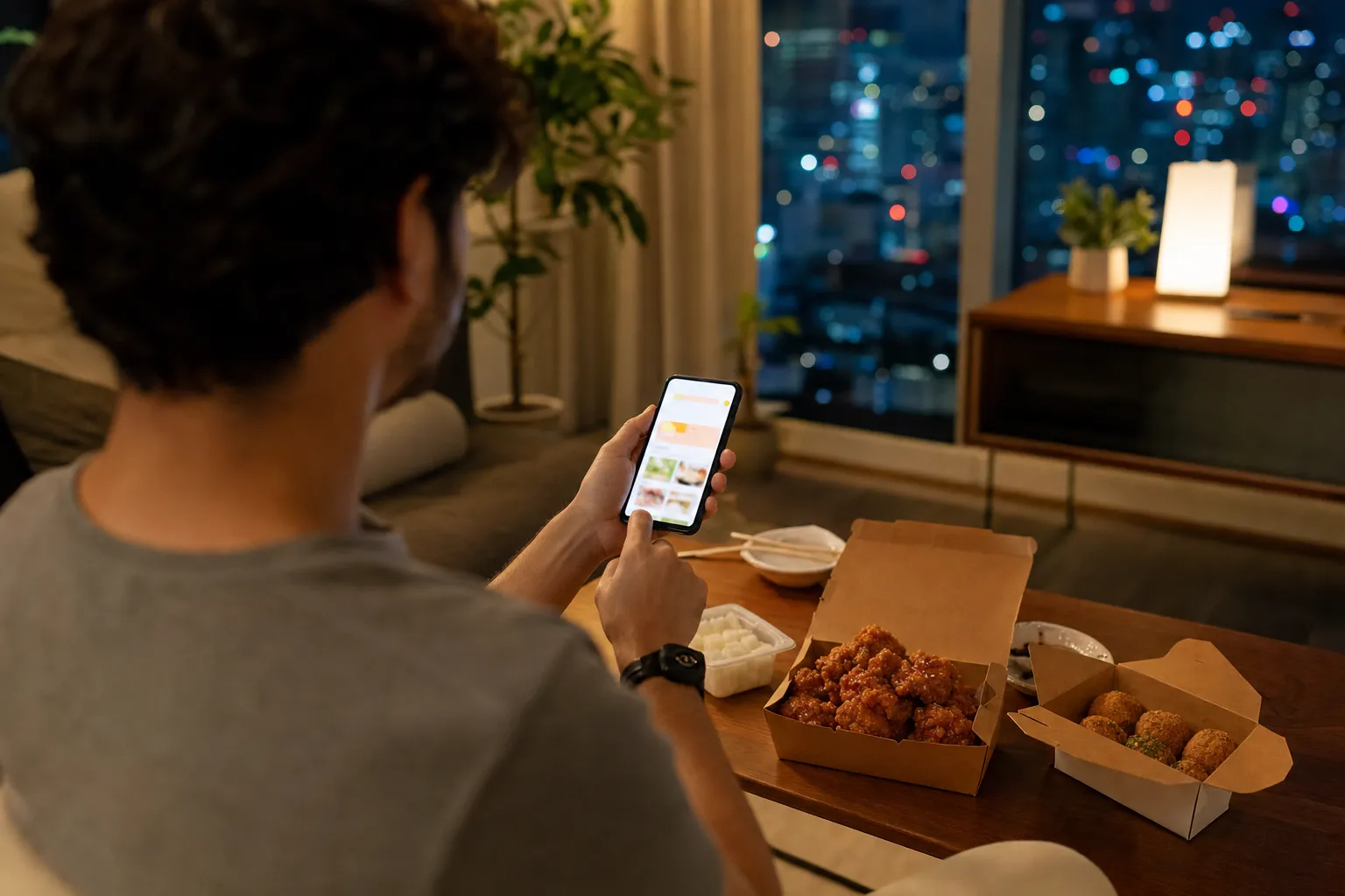 Foreigner Baemin orders Seoul K-delivery tourism trend