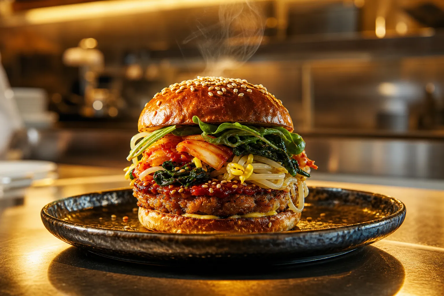 Zesty Saloon Seongsu Dolsot Bibim Burger Korea Burger Championship 2026 concept