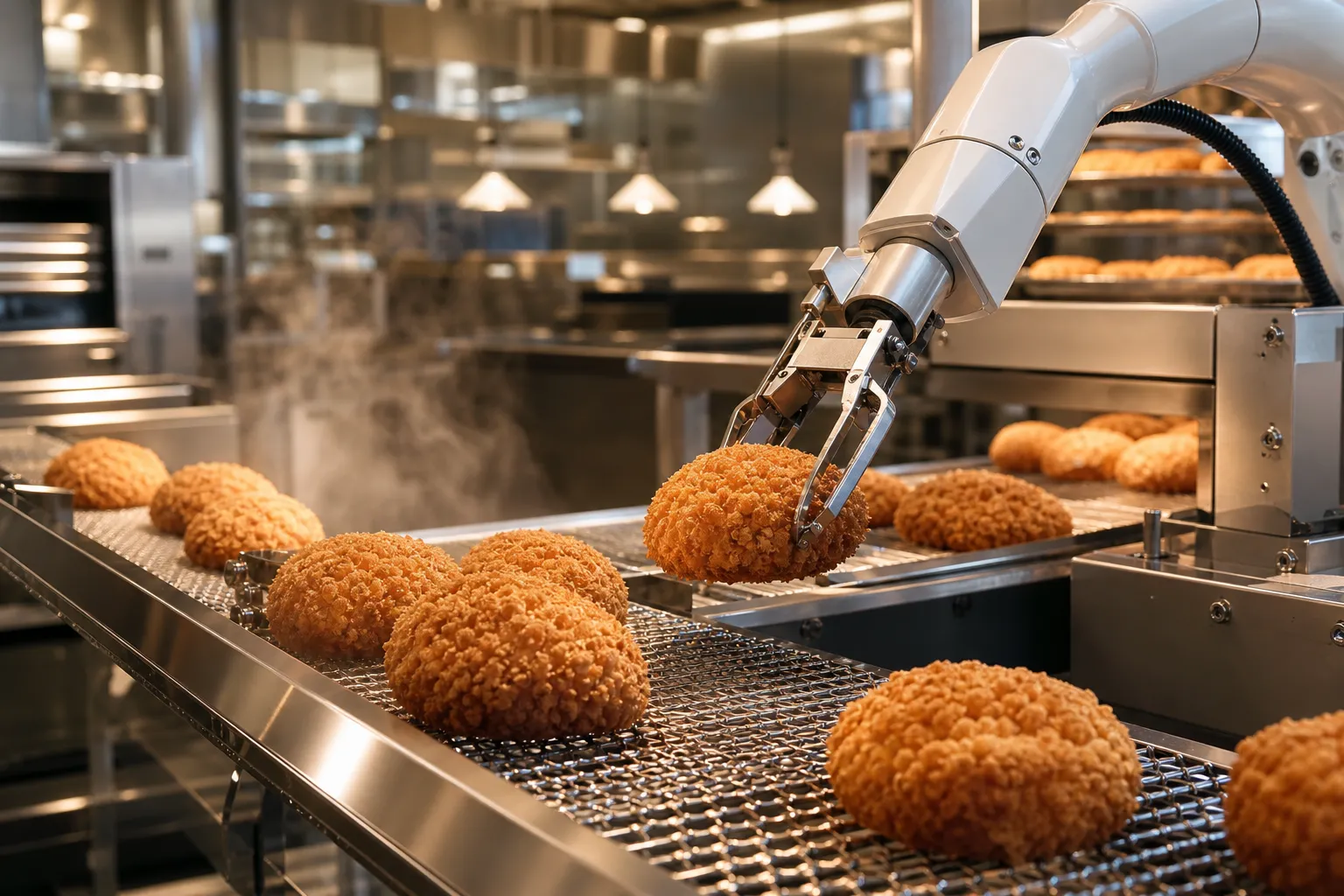 Seongsimdang Fried Soboro Robot Daejeon bakery production line concept